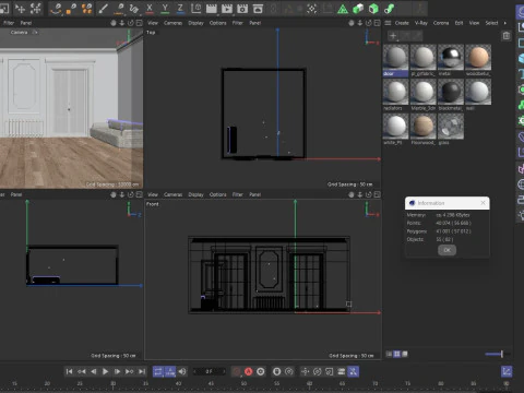 Wnętrze pokoju na poddaszu 2 Model 3D