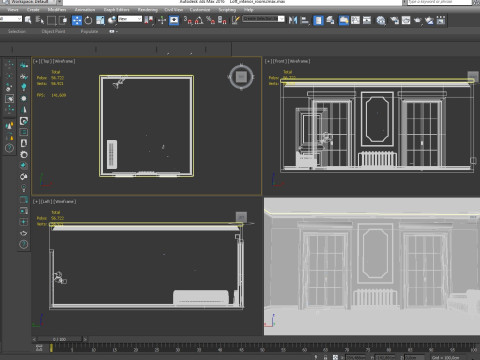 Loft Base Room interior 2 Modello 3D
