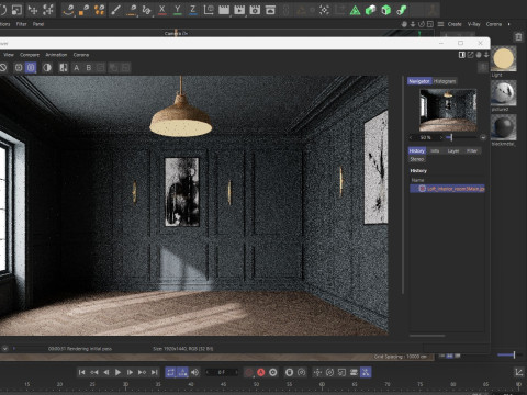 Loft Base Room interior 3 Modelo 3D