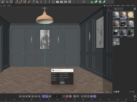 Loft Base Room interior 3 3D Model