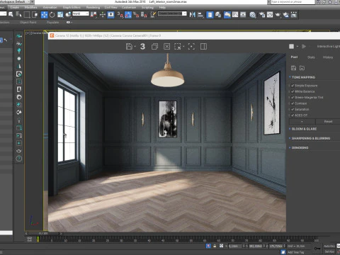 Loft Base Room interior 3 3D Model