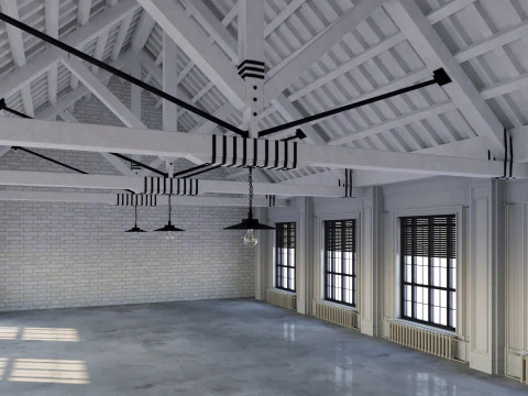 Interno del sottotetto 9 Modello 3D