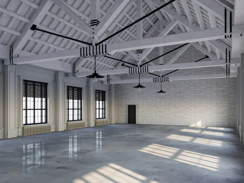 Interno del sottotetto 9 Modello 3D