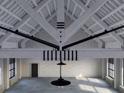 Interno del sottotetto 9 Modello 3D