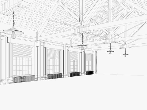 Interno del sottotetto 9 Modello 3D