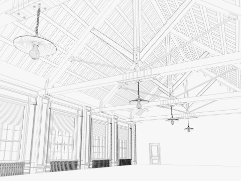 Interno del sottotetto 9 Modello 3D