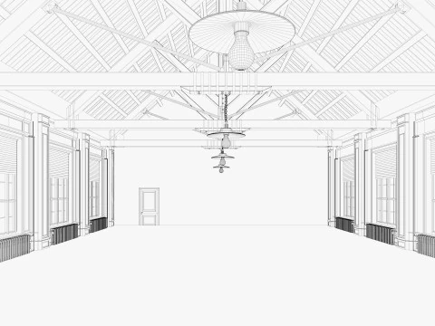 Interno del sottotetto 9 Modello 3D