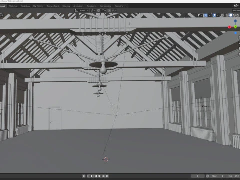 Interno del sottotetto 9 Modello 3D