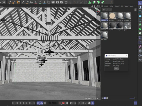 Interno del sottotetto 9 Modello 3D