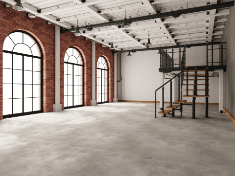 Loft Office industrial 3D Model