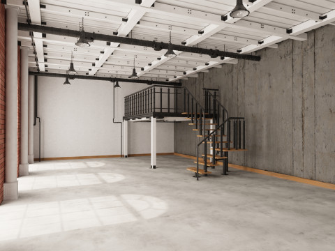 Loft Office industrial 3D Model