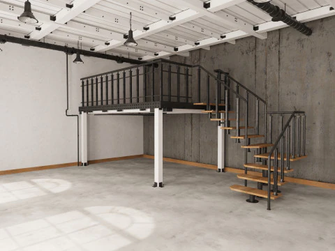 Loft Office industrial 3D Model