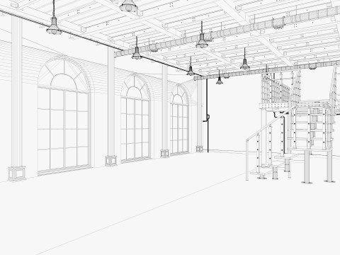 Loft Office industrial 3D Model