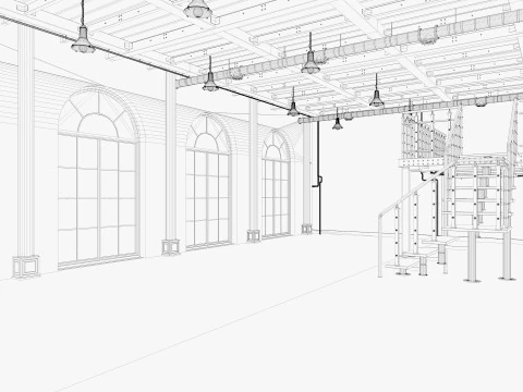 Loft Office industrial 3D Model