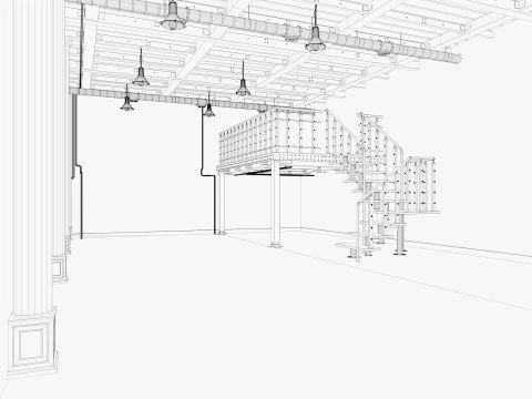 Loft Office industrial 3D Model