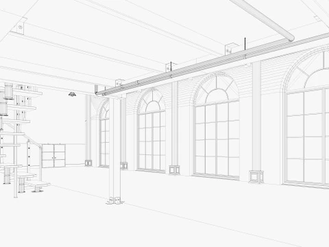 Loft Office industrial 3D Model