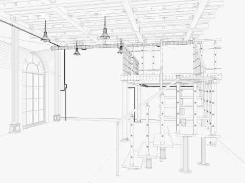 Loft Office industrial 3D Model