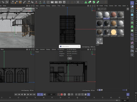 Loft Office industrial 3D Model