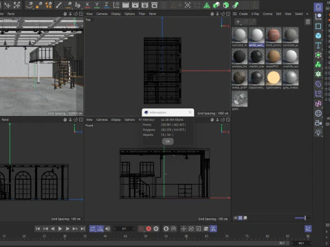 Loft Office industrial 3D Model