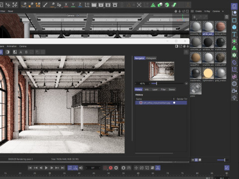 Loft Office industrial 3D Model