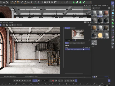 Loft Office industrial 3D Model
