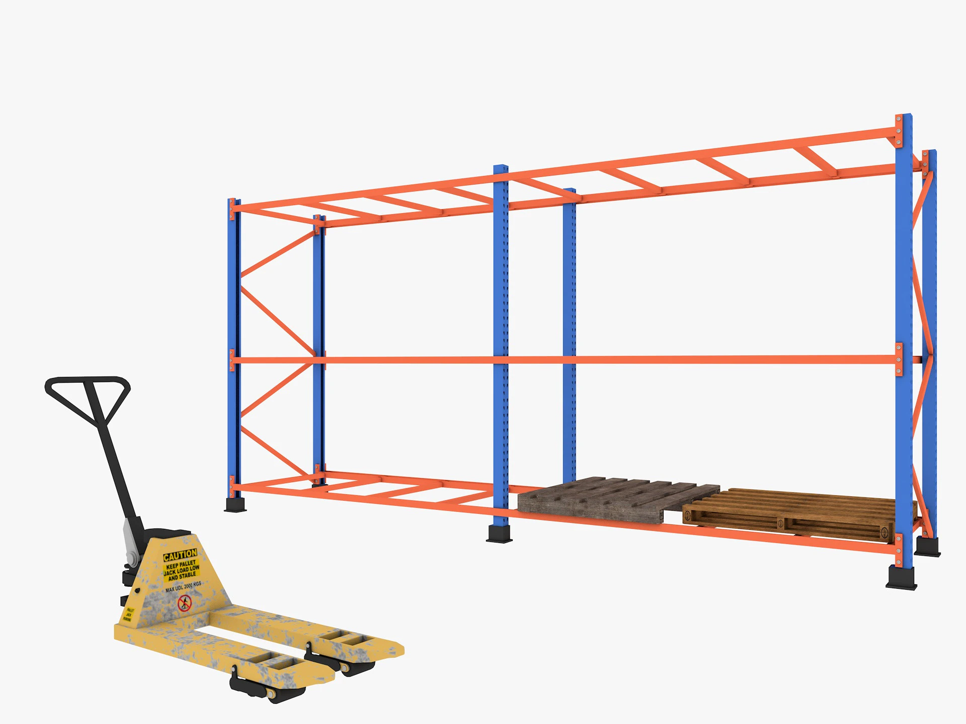 Portapallet a basso numero di poligoni Modello 3D .c4d .max .obj .3ds .fbx .stl .blend