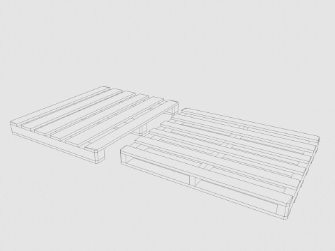Pallet Rack Low-poly 3D 모델