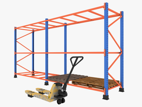 Pallet Rack Low-poly 3D 모델