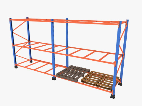 Pallet Rack Low-poly 3D 모델