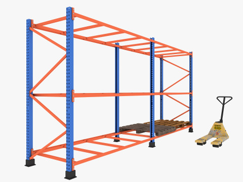Pallet Rack Low-poly 3D 모델