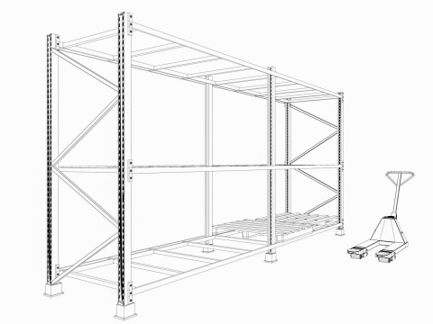 Pallet Rack Low-poly 3D 모델
