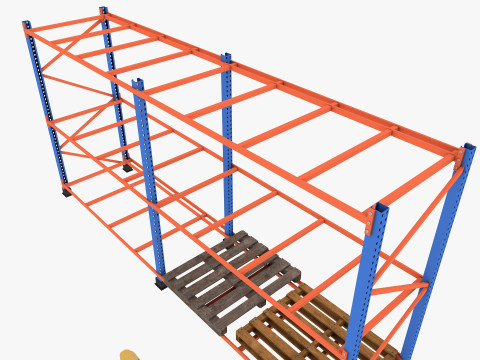 Pallet Rack Low-poly 3D 모델