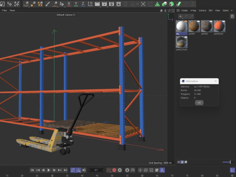 Pallet Rack Low-poly 3D 모델