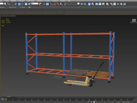 Portapallet a basso numero di poligoni Modello 3D