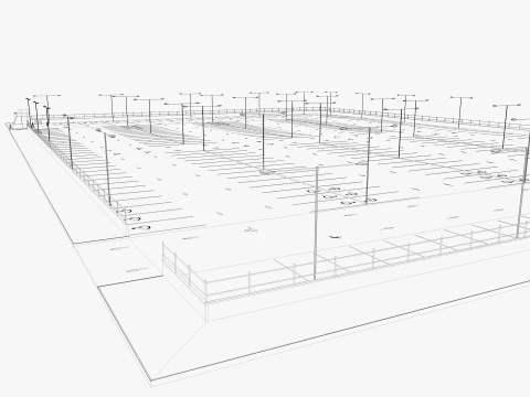 Parking Lot 3D Model