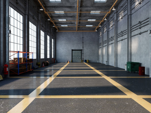 Warehouse Factory interior Modelo 3D