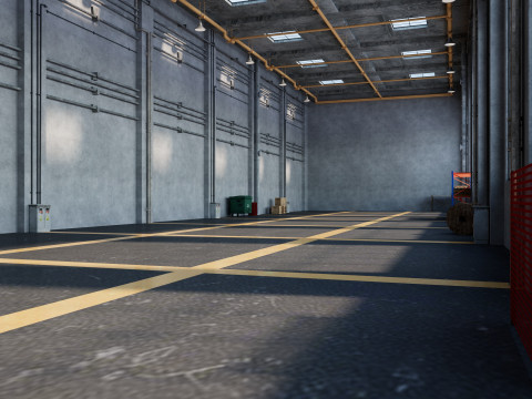 Warehouse Factory interior Modelo 3D