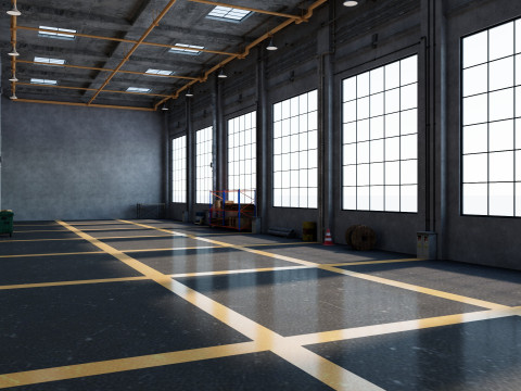 Warehouse Factory interior Modelo 3D