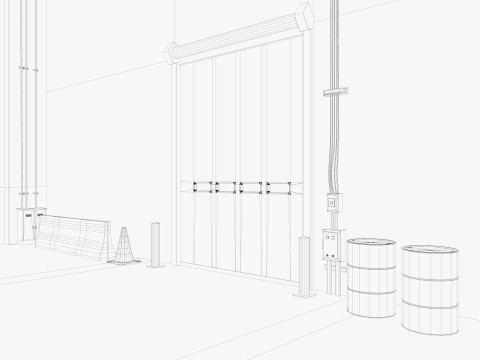 Warehouse Factory interior Modelo 3D