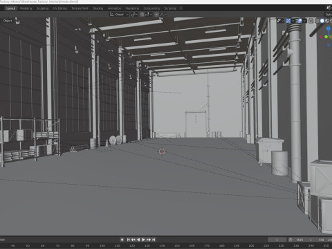 Warehouse Factory interior Modelo 3D