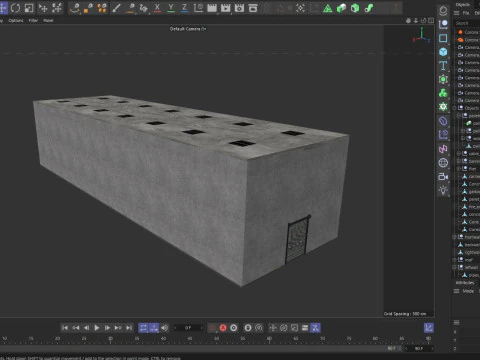 Interno della fabbrica del magazzino Modello 3D