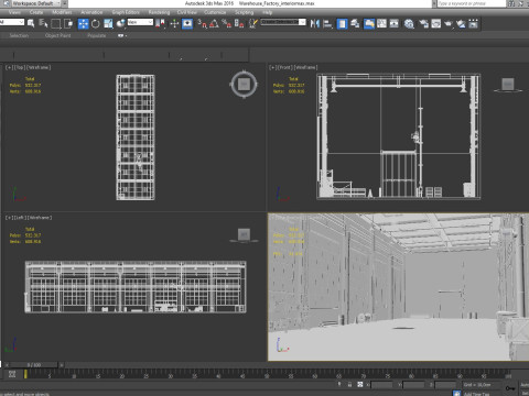 Warehouse Factory interior Modelo 3D