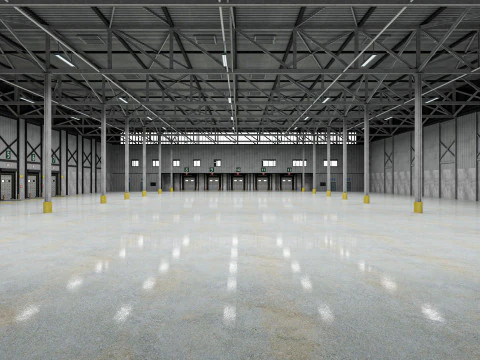 Warehouse Logistic 8 interior and exterior 3D Model