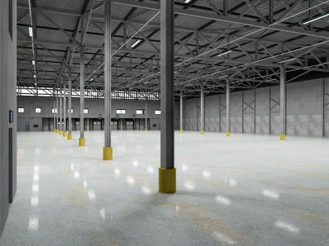 Warehouse Logistic 8 interior and exterior 3D Model
