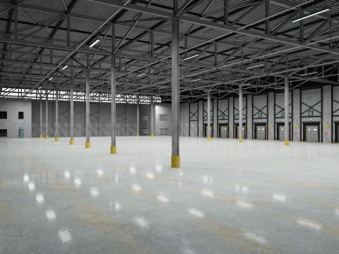 Warehouse Logistic 8 interior and exterior 3D Model