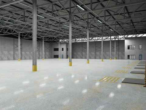 Warehouse Logistic 8 interior and exterior 3D Model