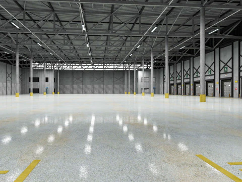 Warehouse Logistic 8 interior and exterior 3D Model