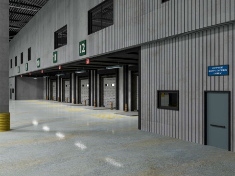 Warehouse Logistic 8 interior and exterior Modelo 3D
