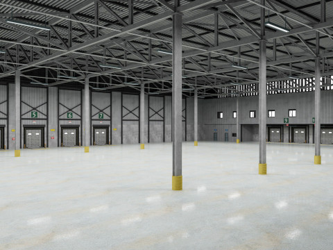 Warehouse Logistic 8 interior and exterior Modelo 3D