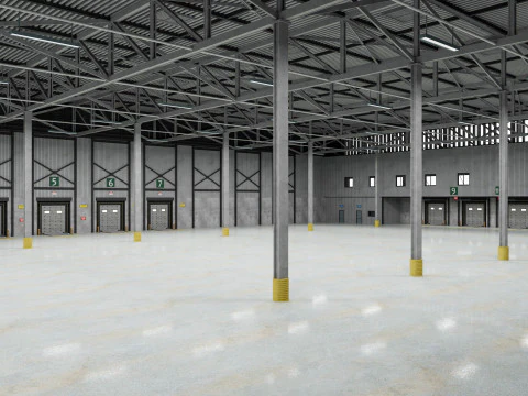 Warehouse Logistic 8 interior and exterior 3D Model